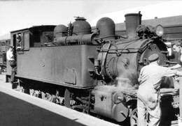 Close up of the Wf 62 steam train