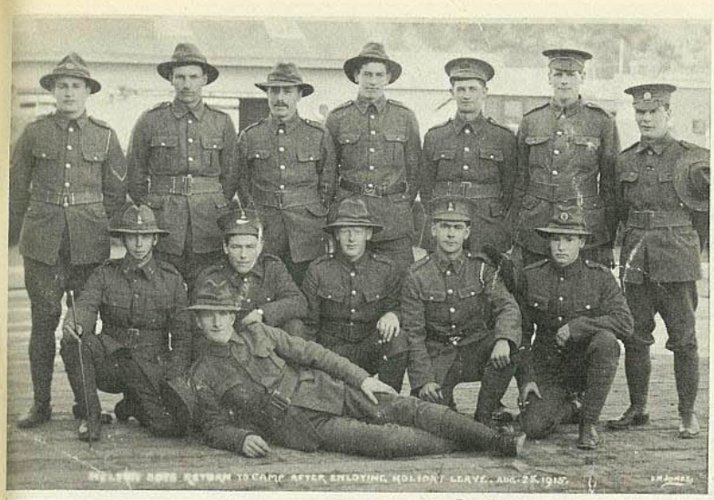 Black and white photo of the group of Nelson Boys.