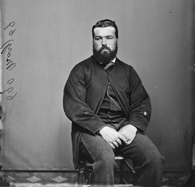 Black and white photo of Mr C Knapp, April 1869.