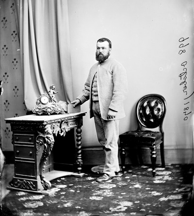 Black and white photo of Mr C Knapp, October 1870.